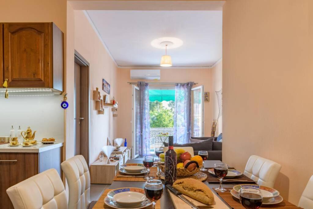 Bright Newly Renovated Apt Near Beach & Center+Ac Anemomylos Ngoại thất bức ảnh